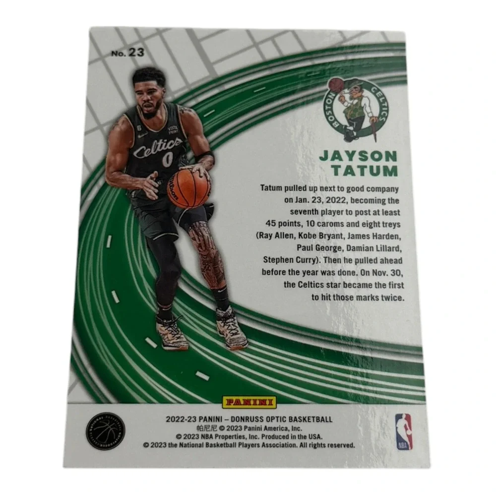 2022-23 Panini Donruss Optic Jayson Tatum Express Lane Insert #23 Boston Celtics